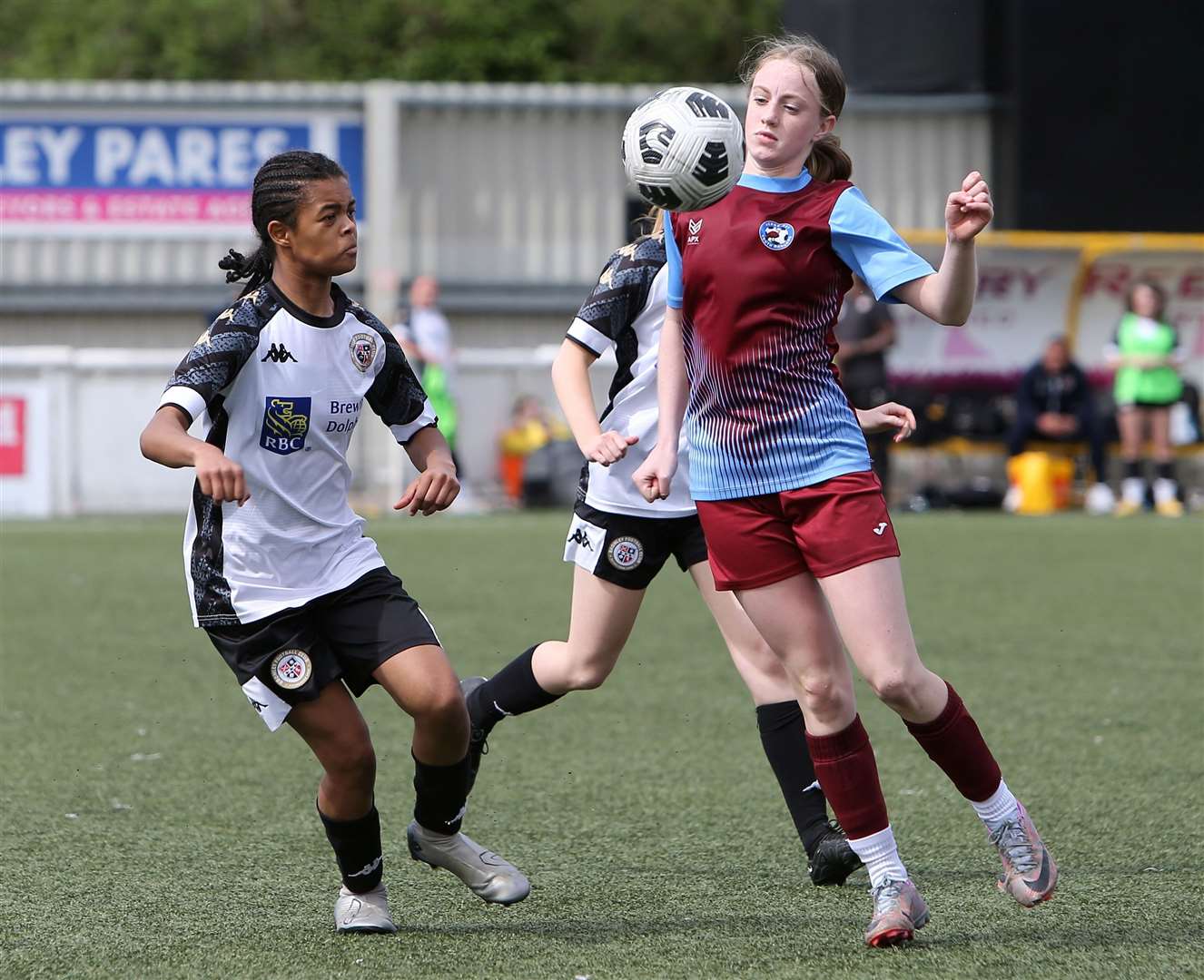 Herne Bay Youth under-16s bring the ball under control against Bromley on Sunday. Picture: PSP Images