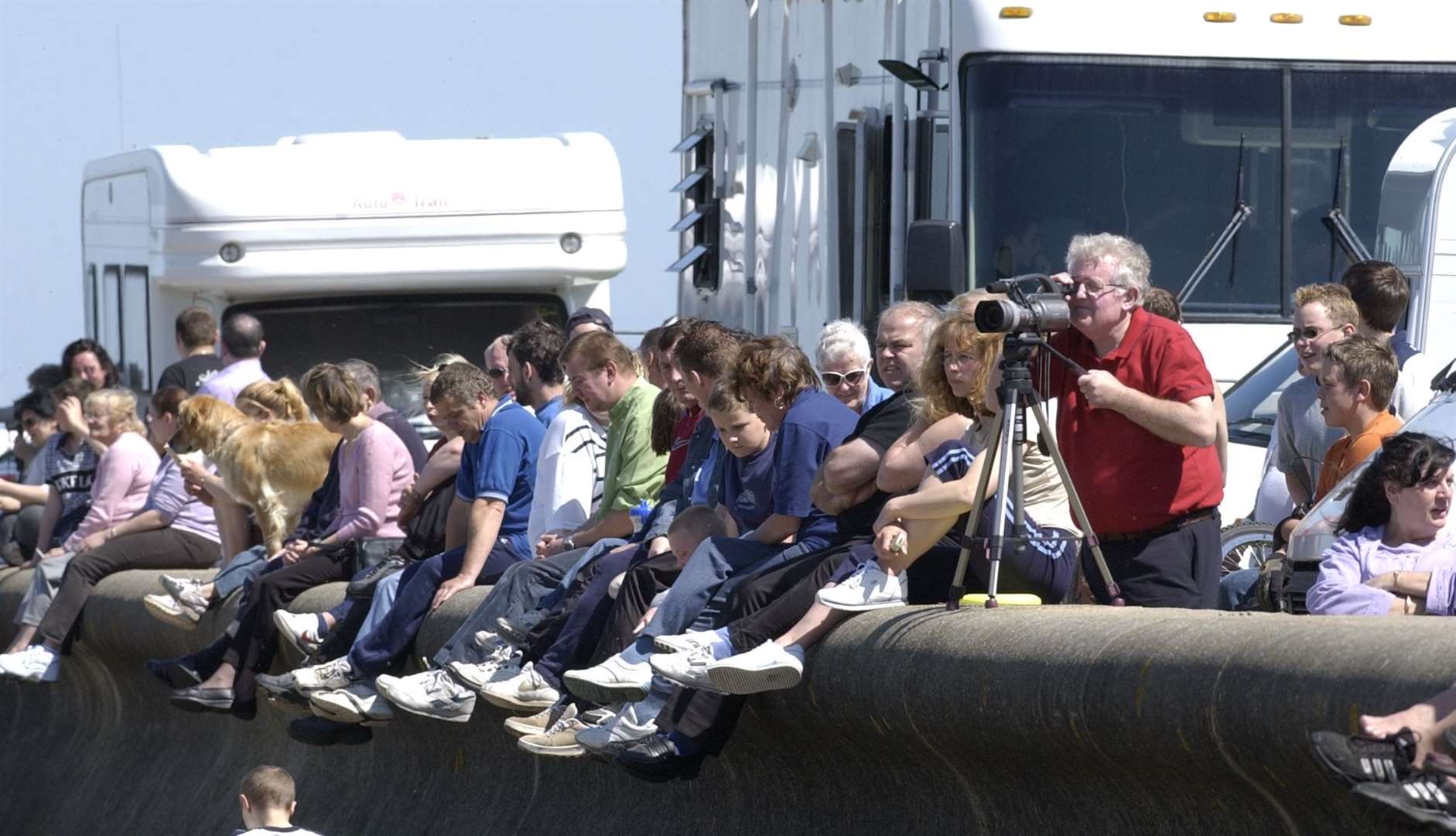 Spectators watch powerboat racing organised by Allhallows Yacht Club in 2003. Picture: Matthew Walker