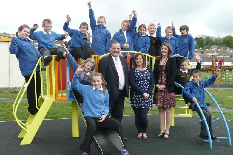 Children enjoy the improved play area at Northbourne Avenue, Dover.