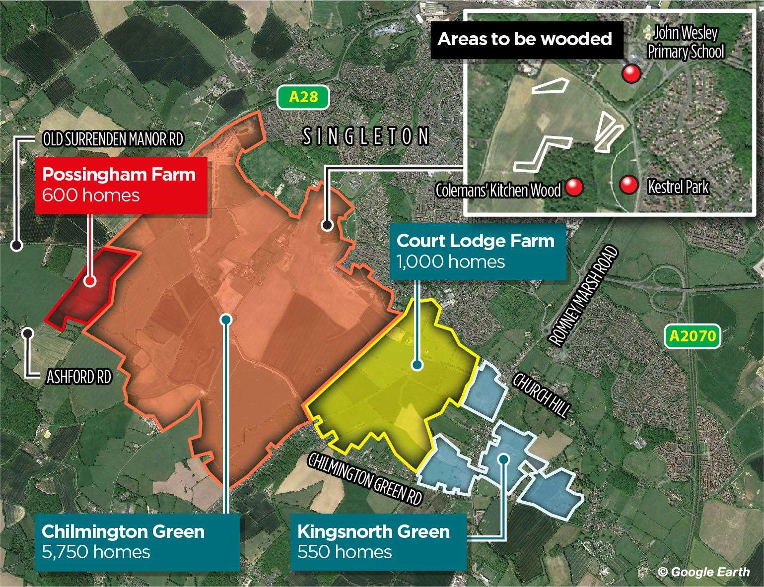 6,666 trees are being planted at Chilmington Green