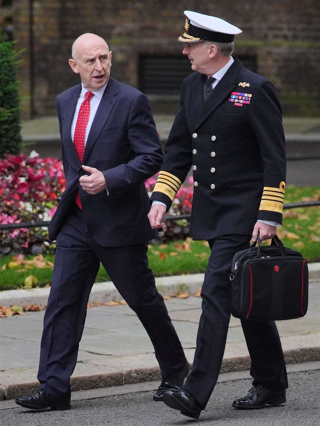 Defence Secretary John Healey with Chief of the Defence Staff Admiral Sir Tony Radakin (Jonathan Brady/PA)