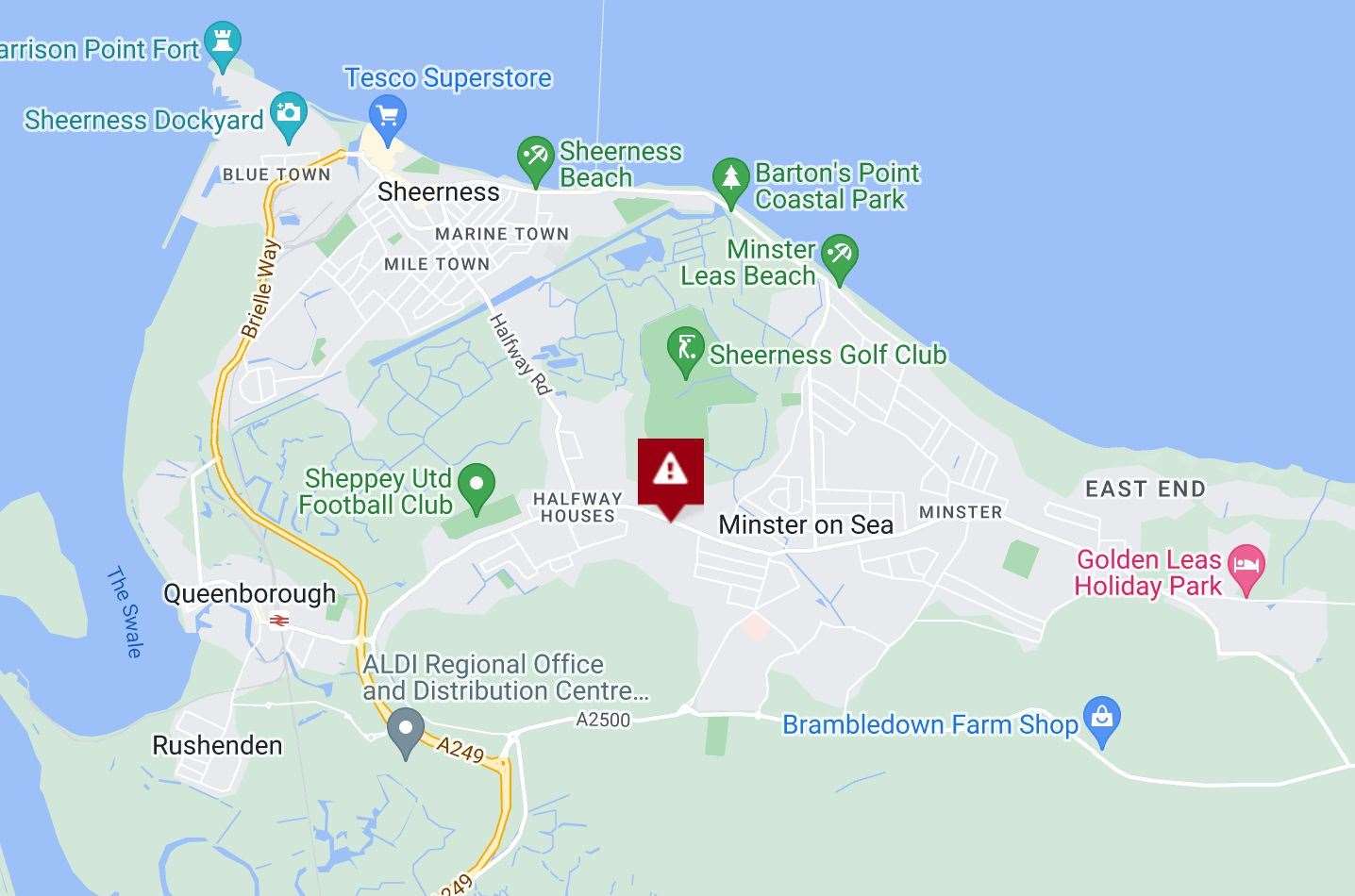 Those in Halfway and Minster on Sheppey are experiencing low pressure or no water. Picture: Southern Water