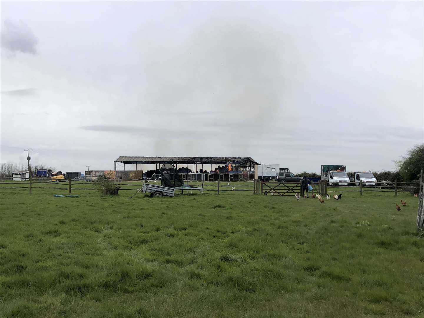 The hay barn is around 300 yards from Lila-Rose's home