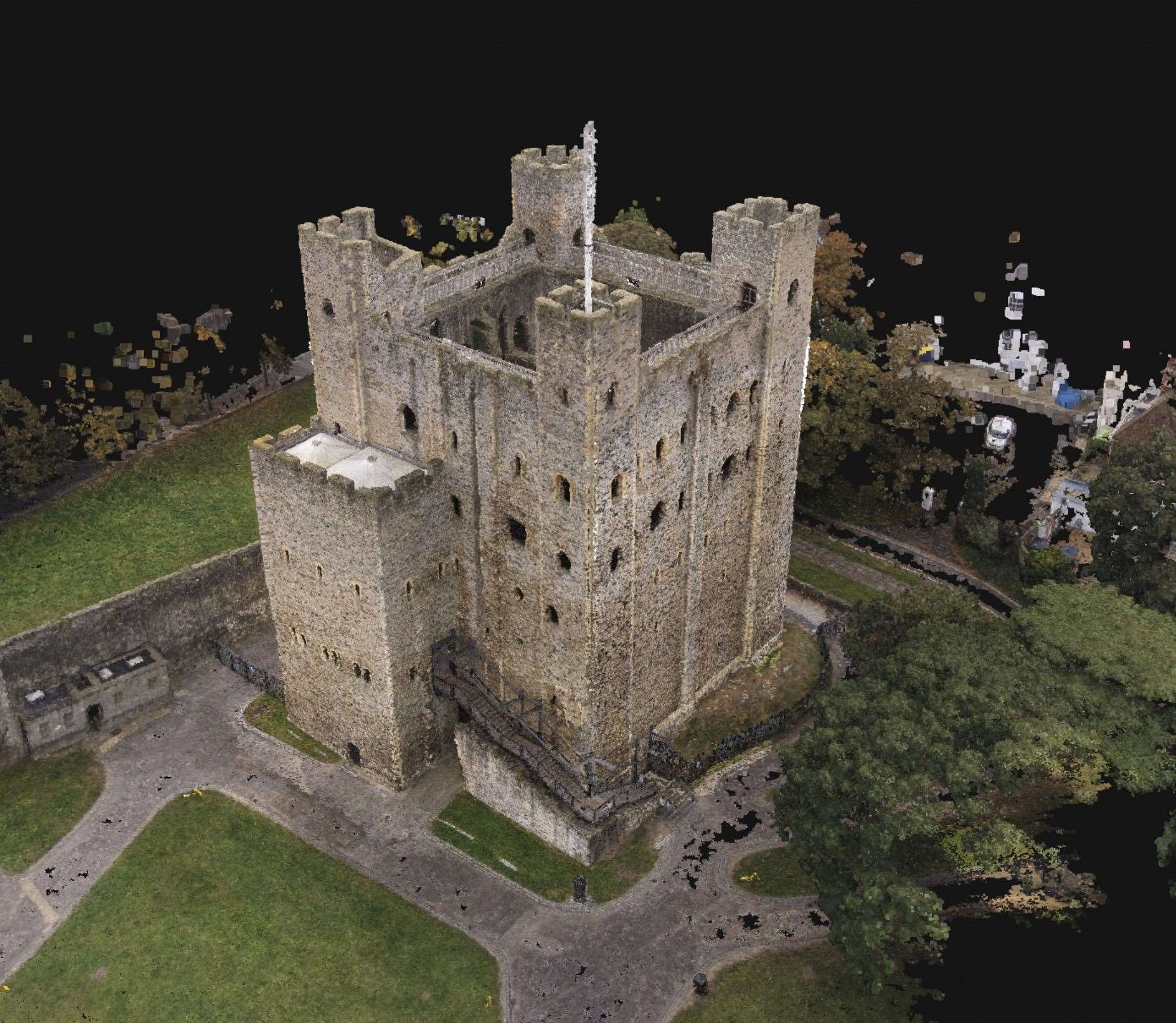 The digital model of Rochester Castle. Pictures: ©Historic England Photo Library