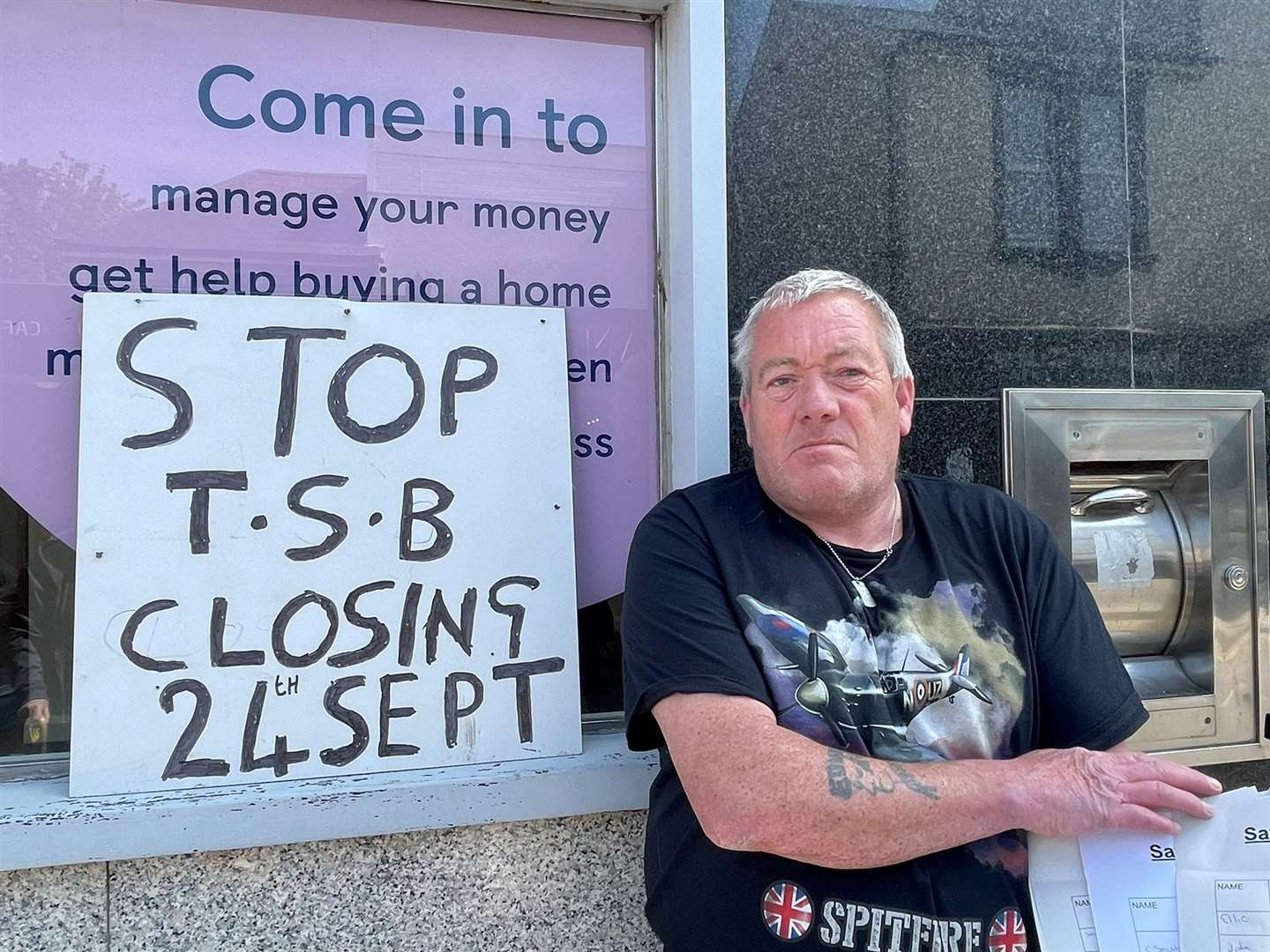 Gerry Cunningham, from Minster, launched a petition and is “disgusted” by the decision to close TSB