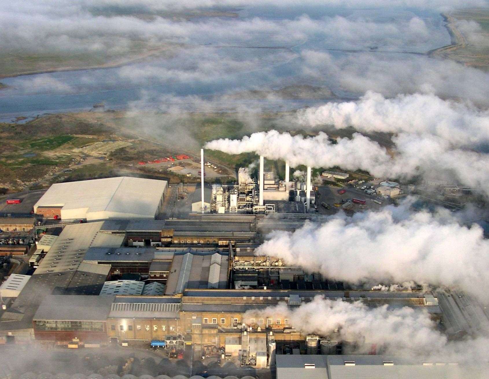 Kemsley Paper Mill near Sittingbourne, the largest in the UK. Picture: Geoff Hall