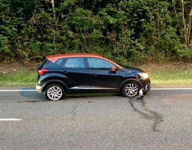 The car was stopped in Medway