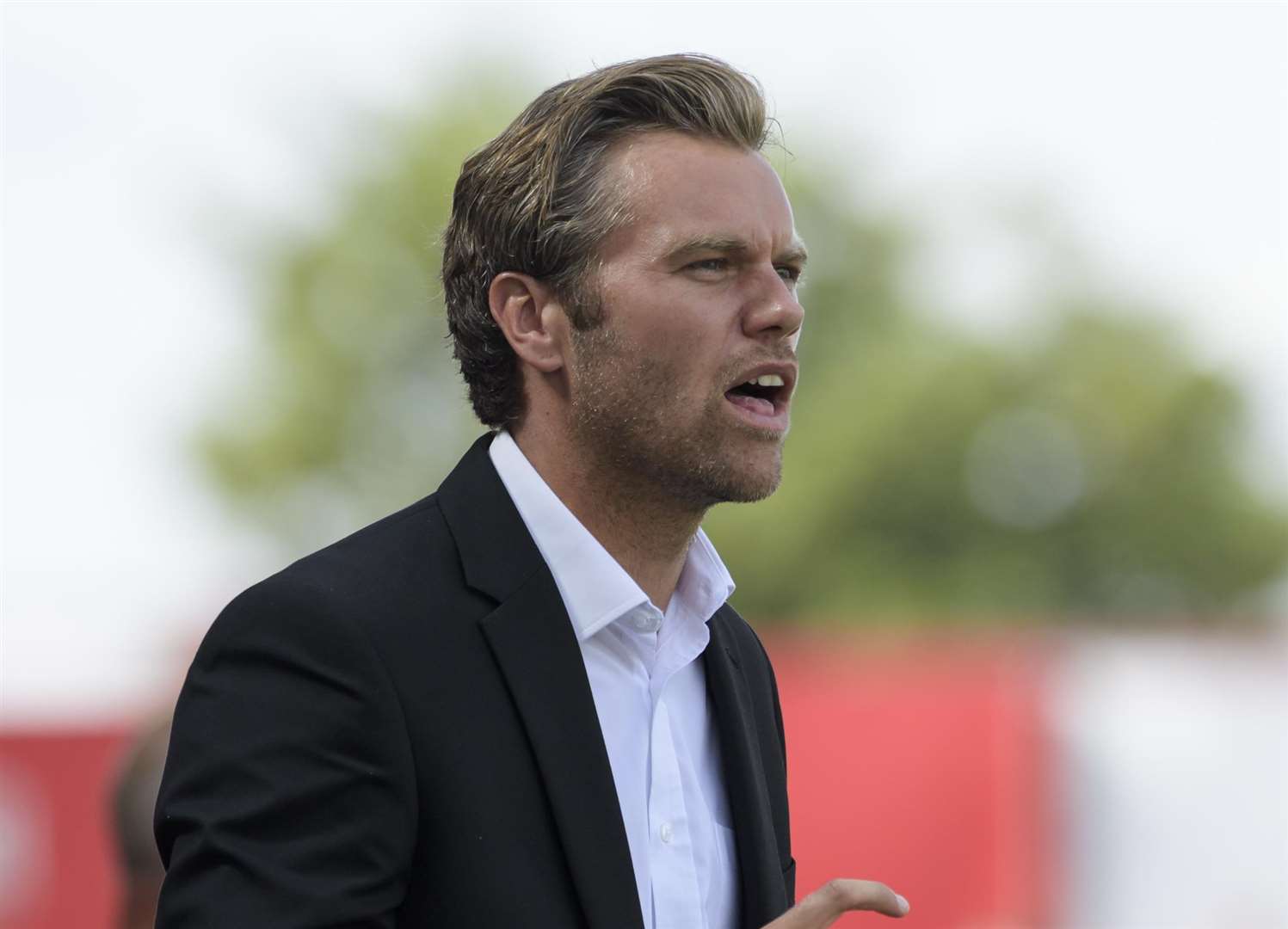 Ebbsfleet manager Daryl McMahon Picture: Andy Payton