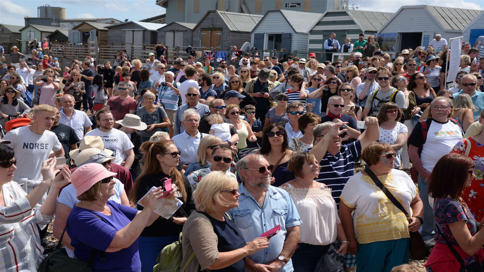 Spectators at the landing of the oysters. Picture: Chris Davey