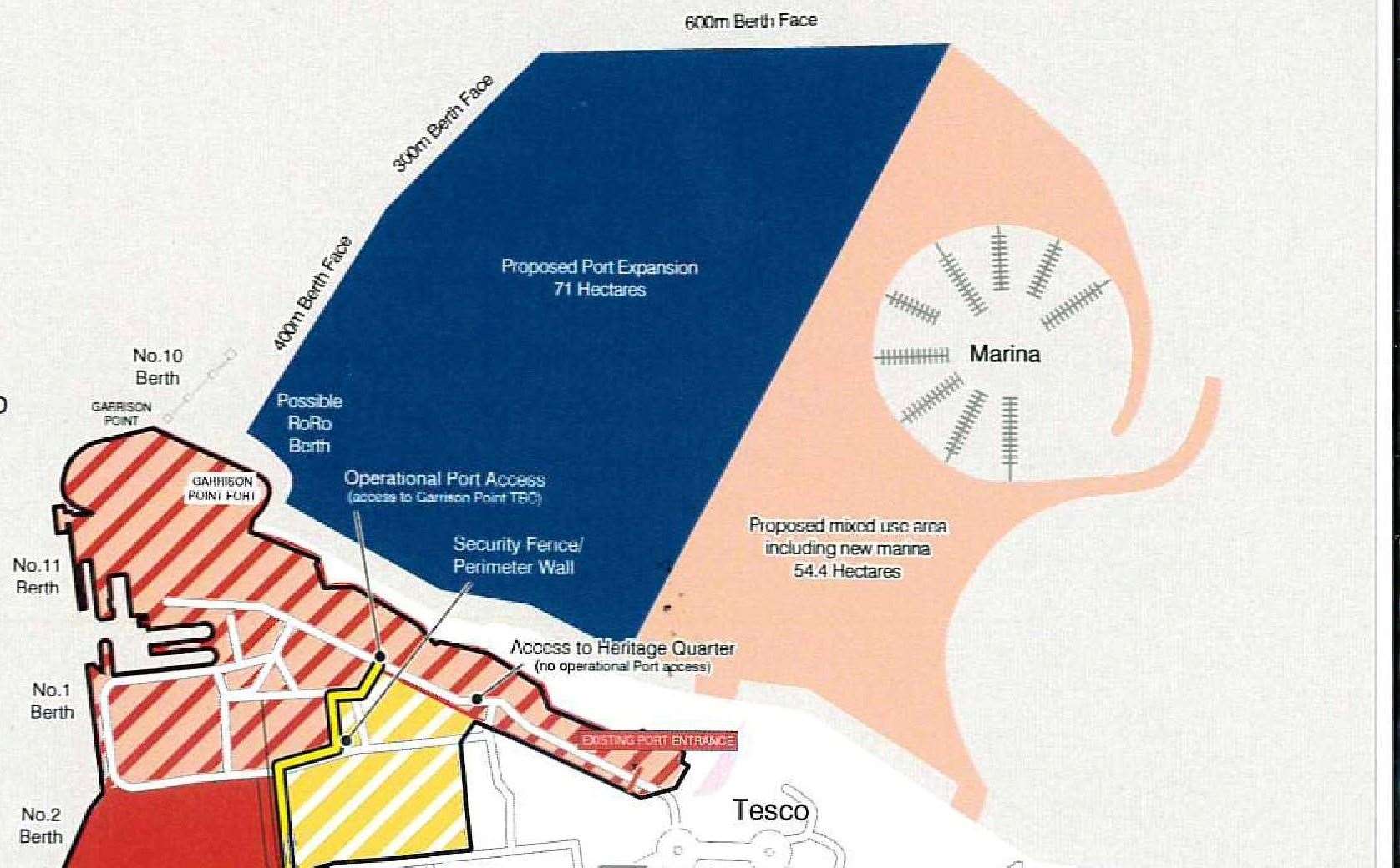 Marina plans for the seafront near Tesco still feature in Peel Ports 20 Year Plan for Sheerness Docks