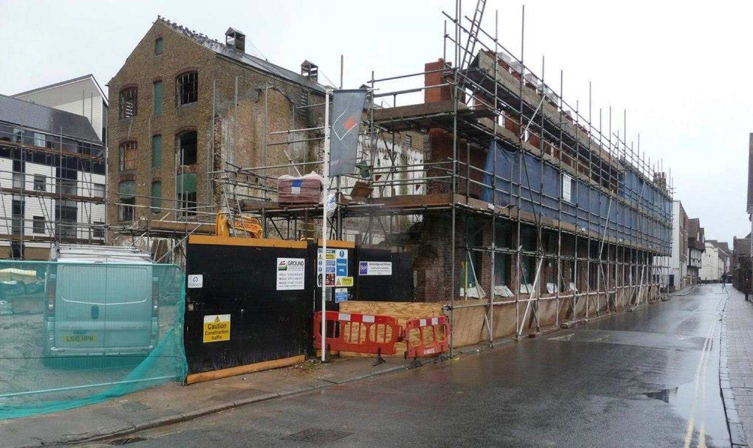 The former tannery during works to preserve, extend and convert it into homes. Picture: Gillcrest Homes