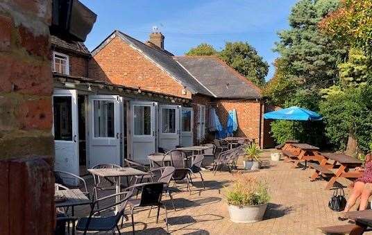 The patio area at the back of the Ship is still a great sun trap