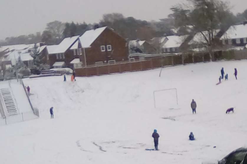 Snow in Aylesford. Picture: Janice Baker