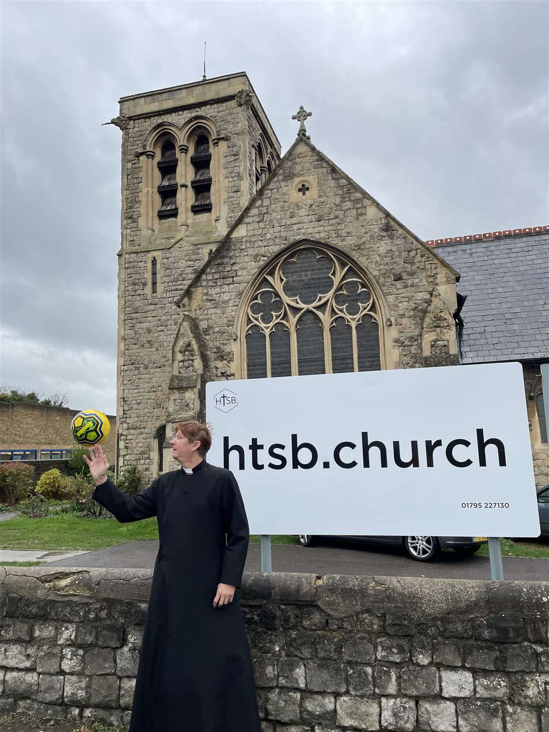 Rev Chris Penfold outside Holy Trinity Sittingbourne