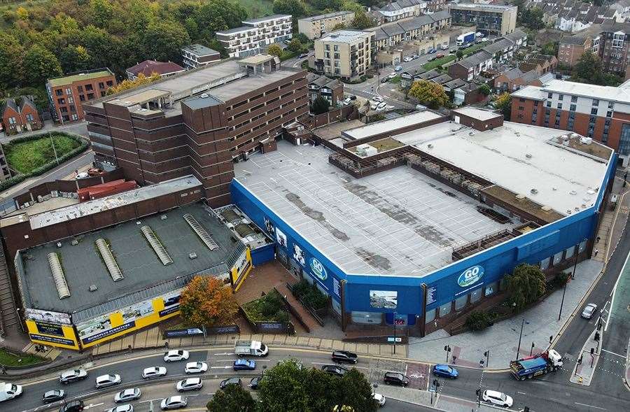 An aerial view of the site in The Brooks. Picture: Arpenteur