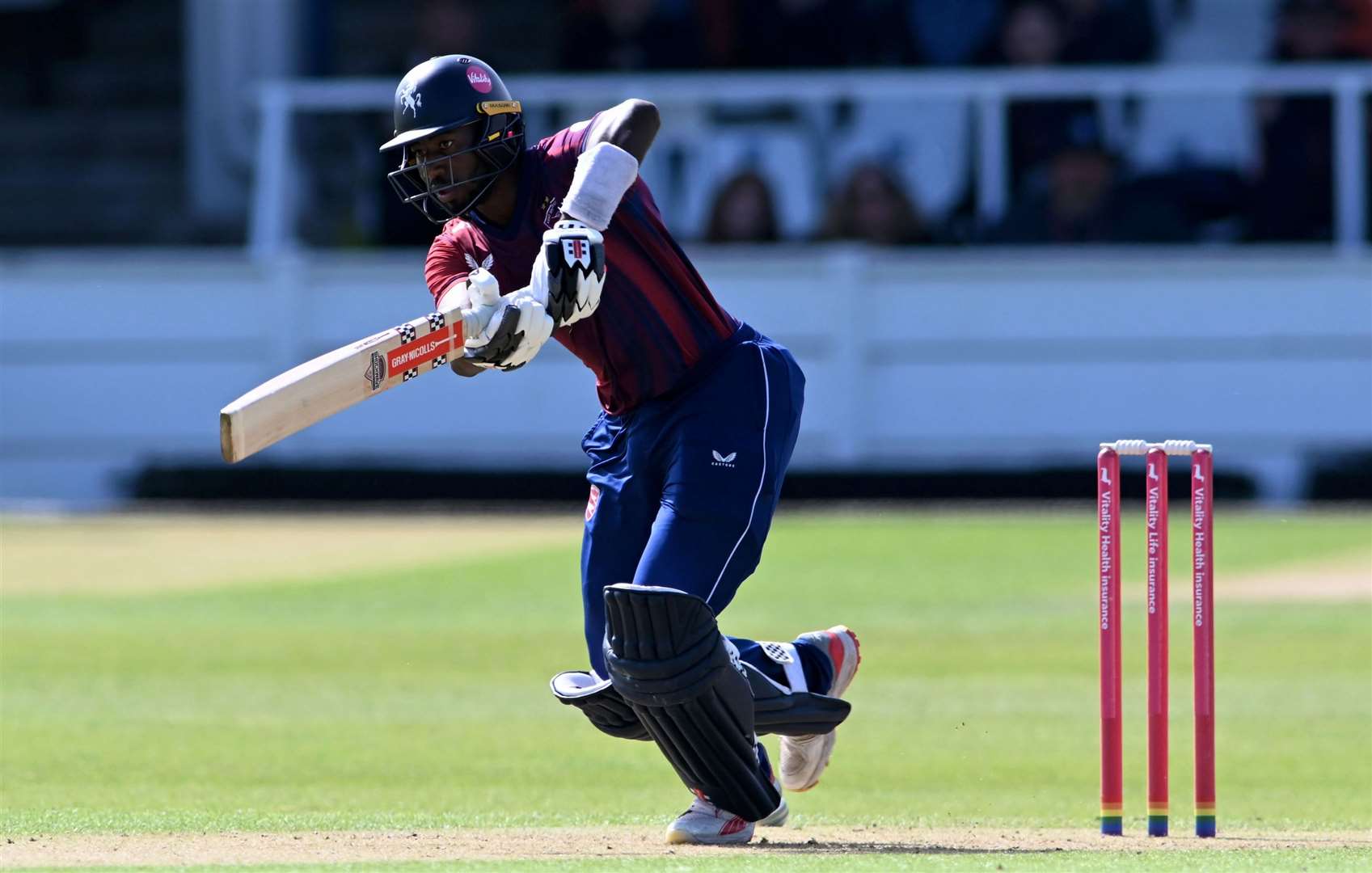 Tawanda Muyeye - made a T20 best of 73 off 49 balls for Kent Spitfires at Essex. Picture: Barry Goodwin