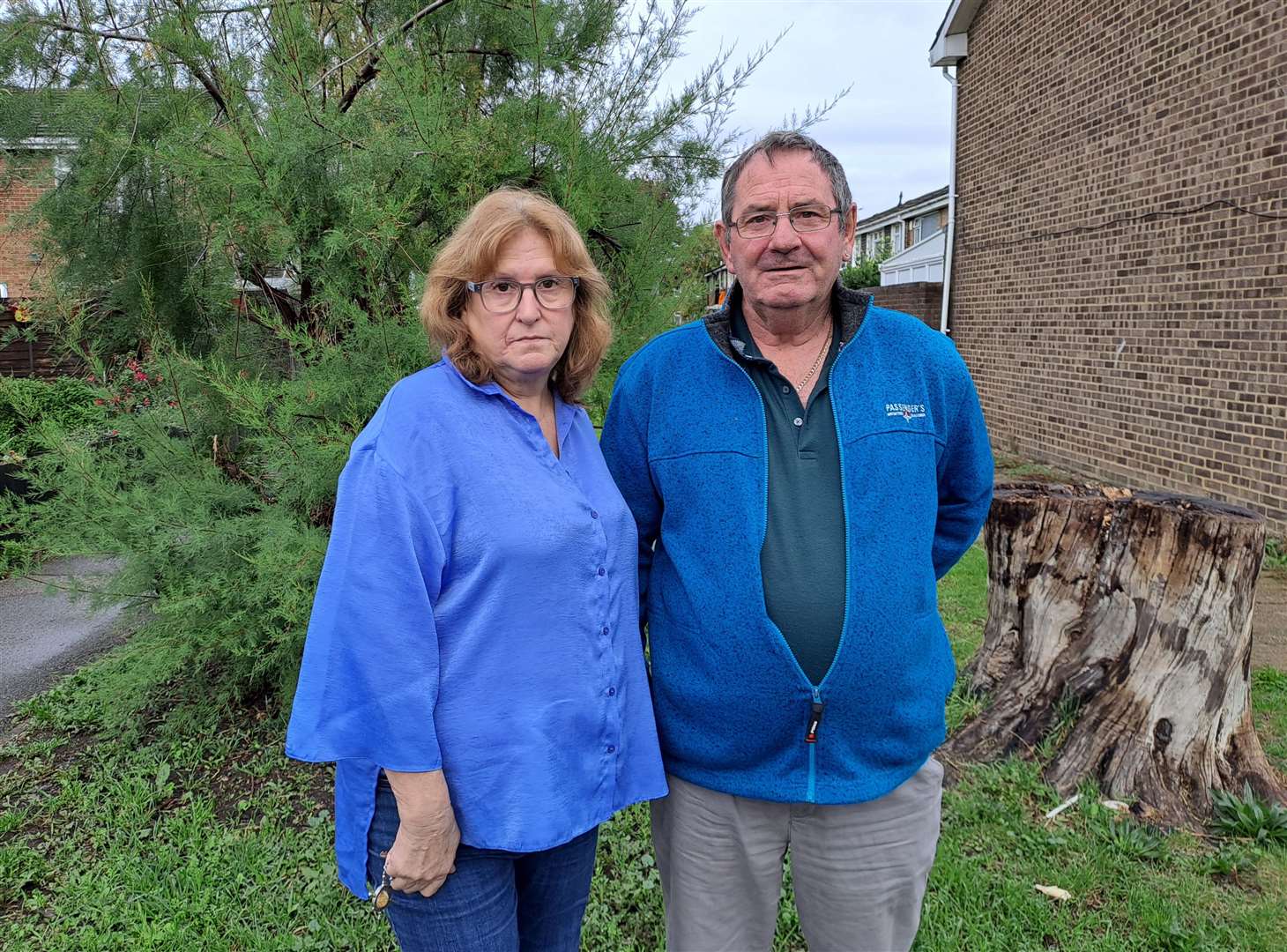 Residents of Thistle Walk, Jenny Higgins and Glenn Wheeler, call the bikers "dangerous"