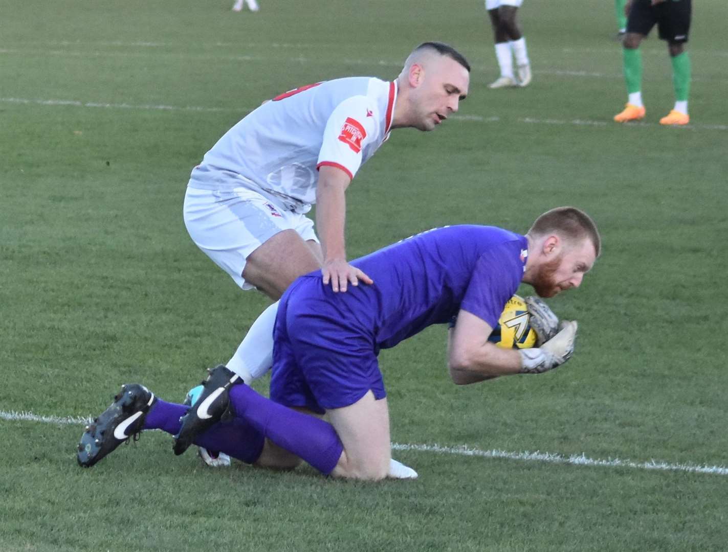 Cray Valley goalkeeper Max Ovenden. Picture: Alan Coomes