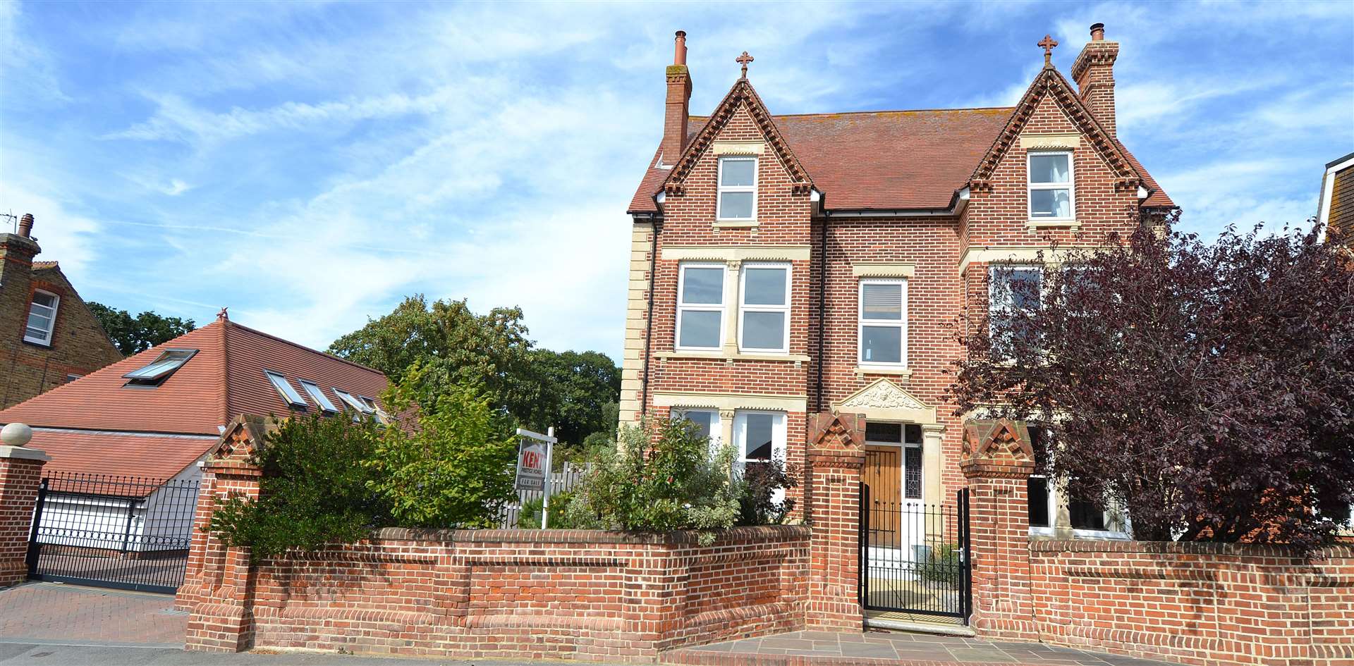 Red Gables has views over rooftops to the sea