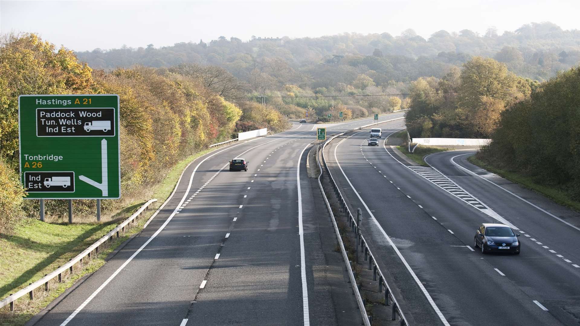 The A21 between Tonbridge and Pembury