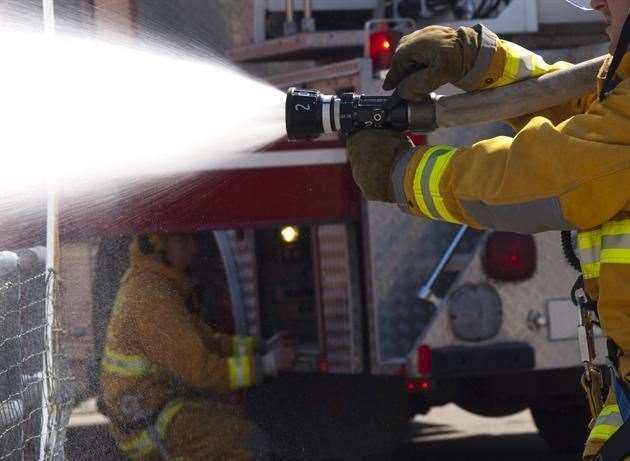 Fire crews were called to the farm blaze shortly after 7am