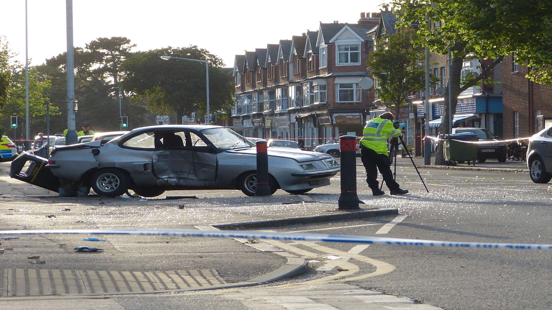 The scene of the crash in Cheriton