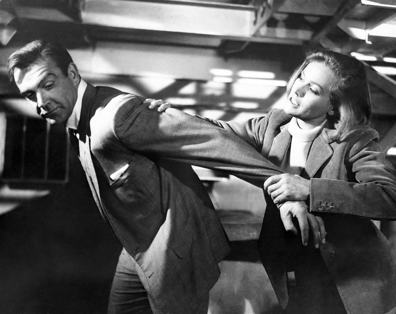 Sean Connery and Honor Blackman in Goldfinger (PA)