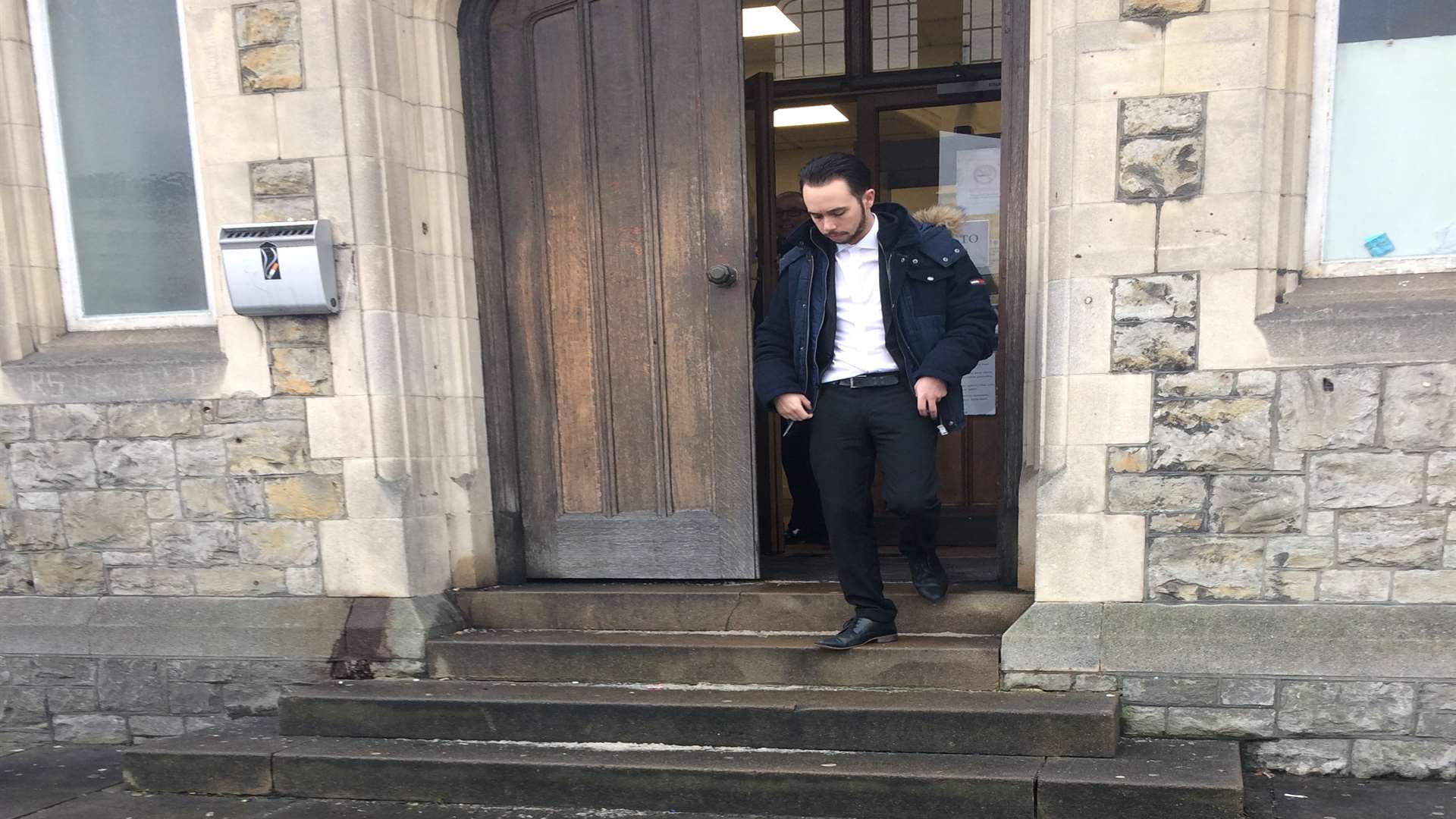 Bradley Holloway leaves court.