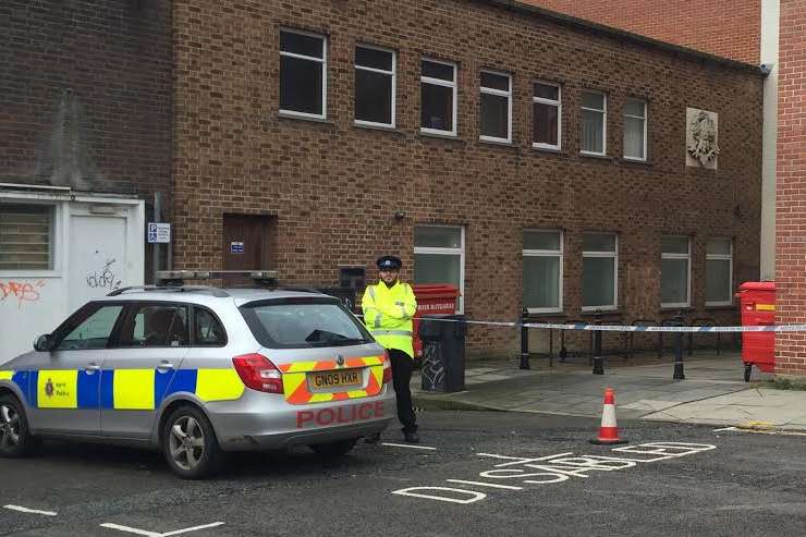 The alleyway off Link Lane was sealed off by police following the allegation