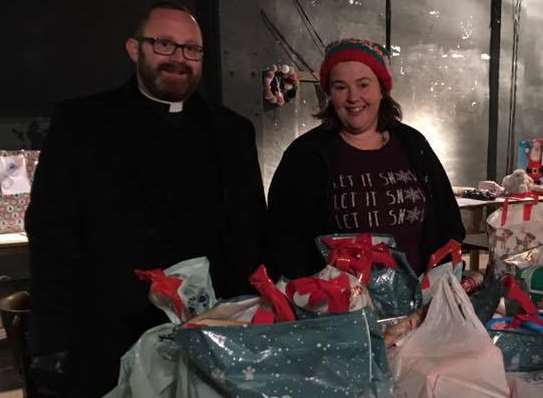 Rev Chris Hodgkins, Rolvenden Church and his wife Julie