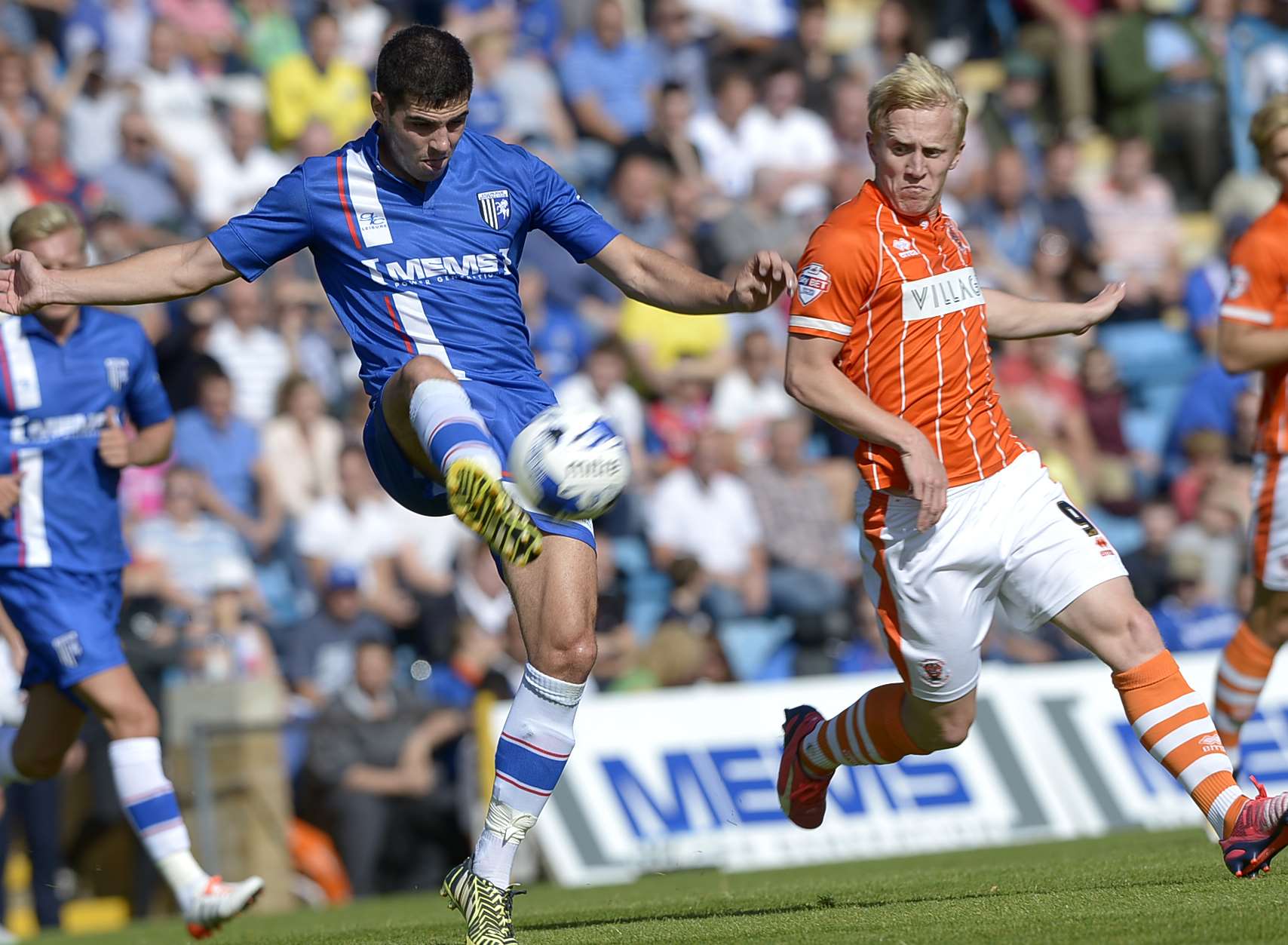 Gillingham defender John Egan in action against Blackpool. Picture: Barry Goodwin