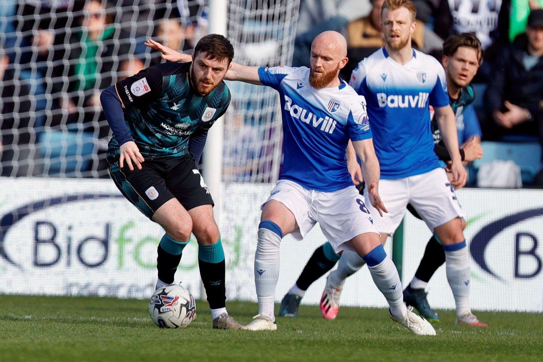 Jonny Williams in action for Gillingham against Crewe Picture: Beau Goodwin