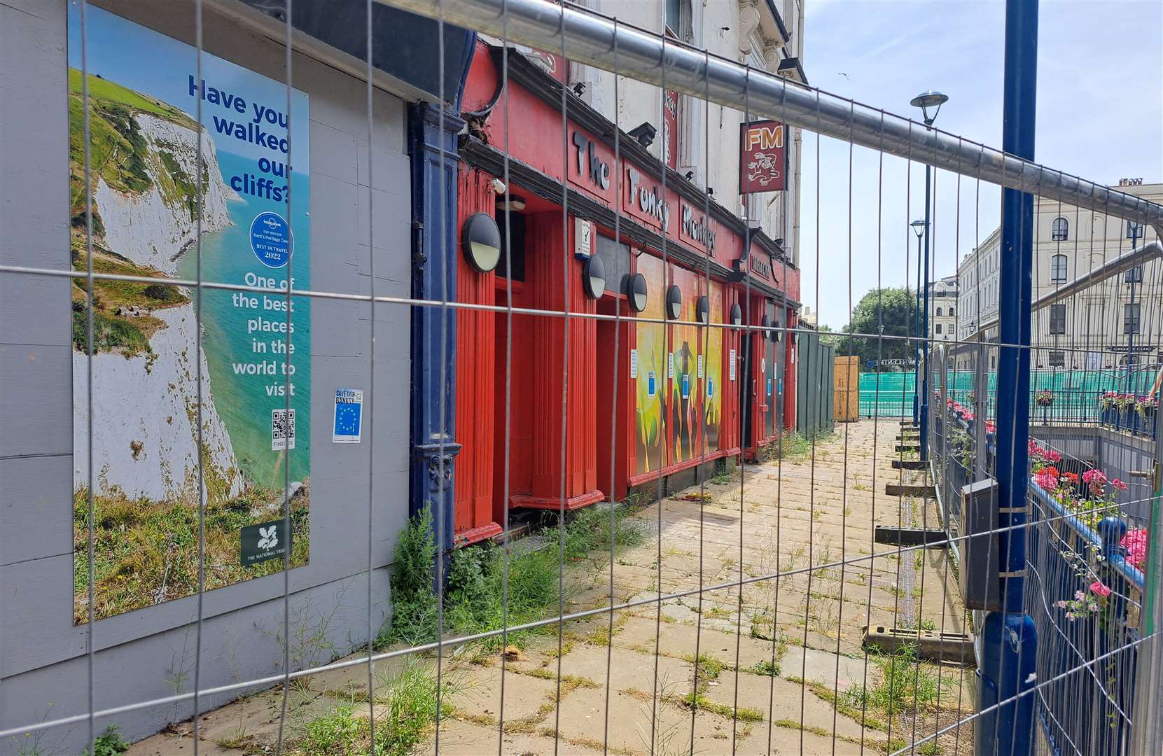 Funky Monkey is fenced off as work to demolish it gets underway