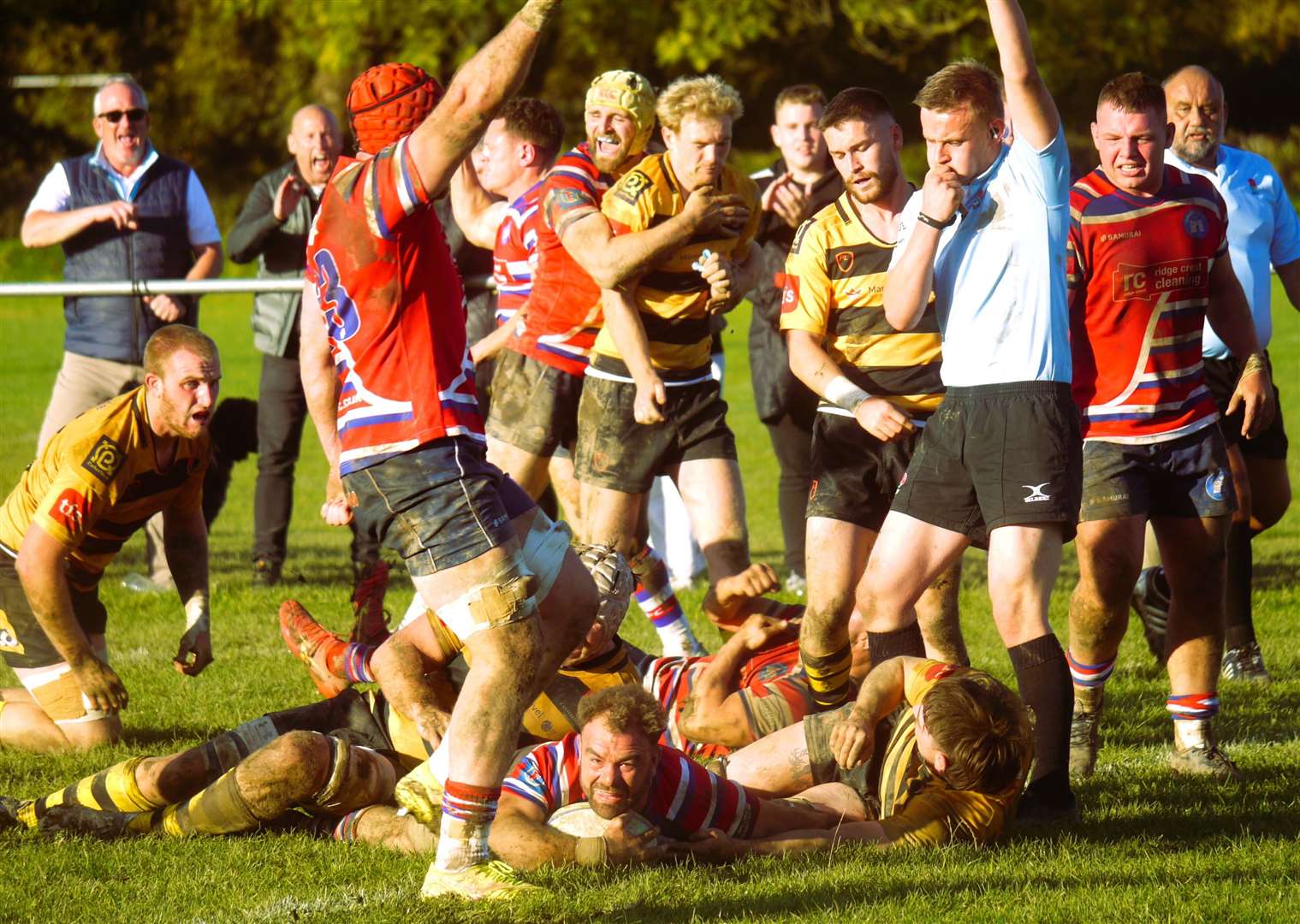 Tom White was among the try scorers for Tonbridge Juddians against Canterbury. Picture: Adam Hookway