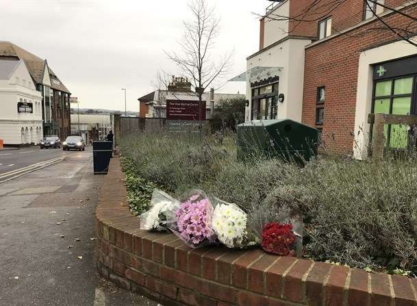 Floral tributes were left at the scene of the crash.