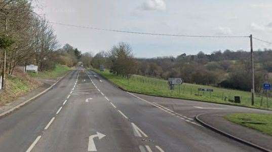 The accident happened in Teston near Maidstone at the junction of the A26 Tonbridge Road and Teston Lane. Picture: Google