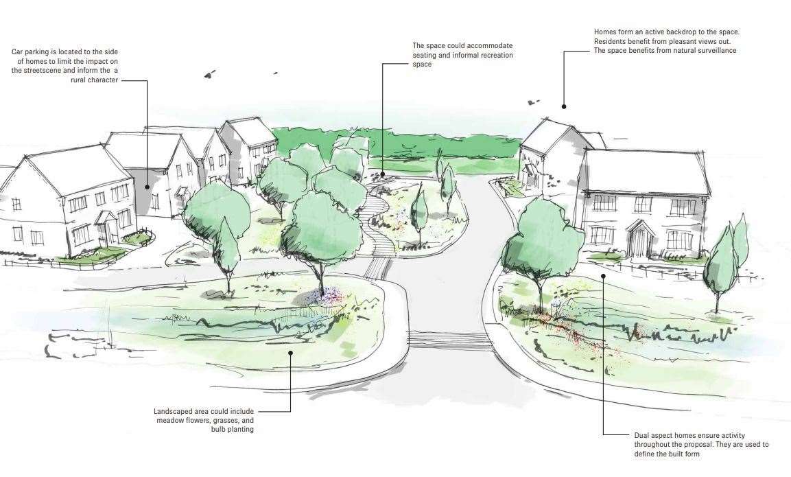 Developers hope to create an intimate and landscape-led development. Picture: DDC Planning/ Pentland Homes Ltd/ Ian Bull Consultancy Ltd