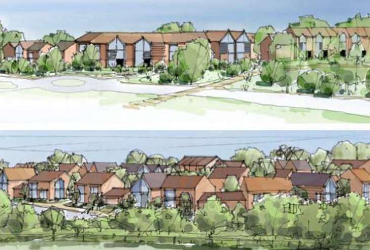 An artist's impression of what the Great Grovehurst Farm estate, Kemsley, could look like. Picture: Pentland Homes