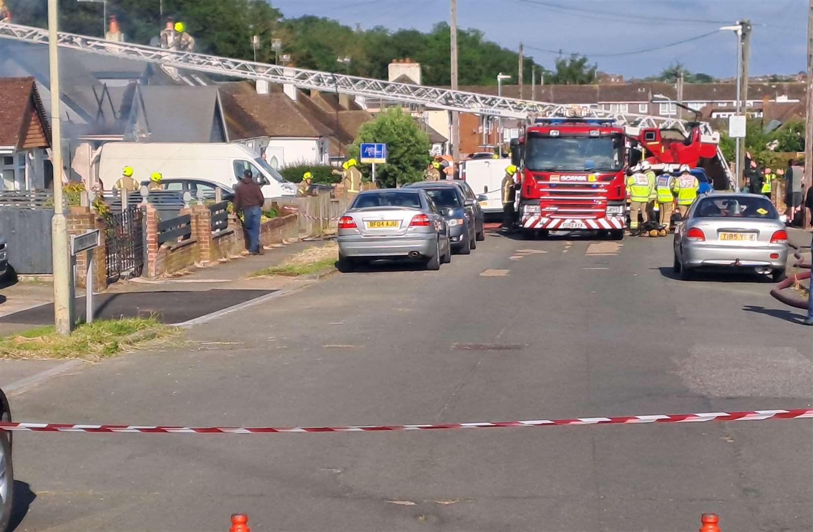 A cordon was put in place, shutting the road between Douglas Road and Herne Avenue