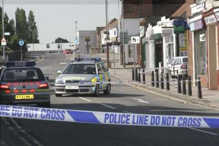 The high street at the height of the alert. Picture: PETER STILL