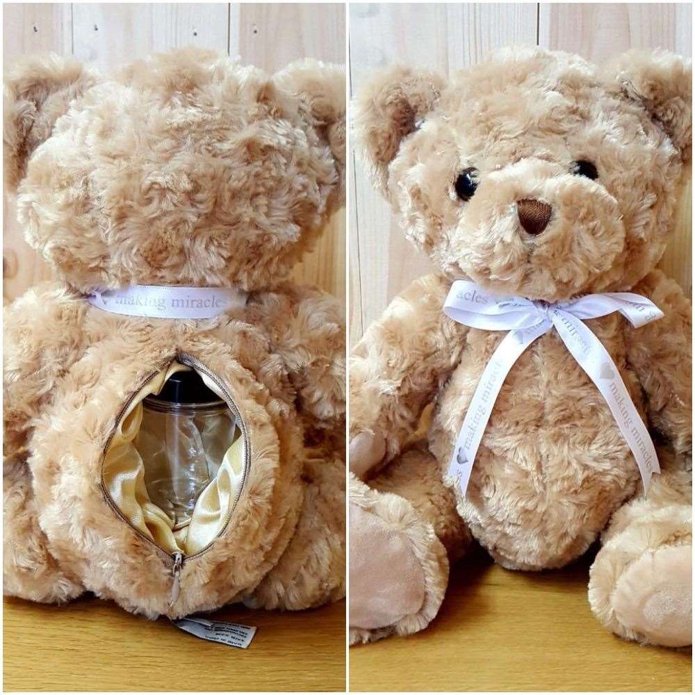 A Making Miracles keepsake memory bear