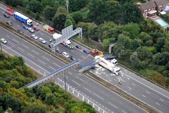 The damage seen from above. Picture: National Police Air Service