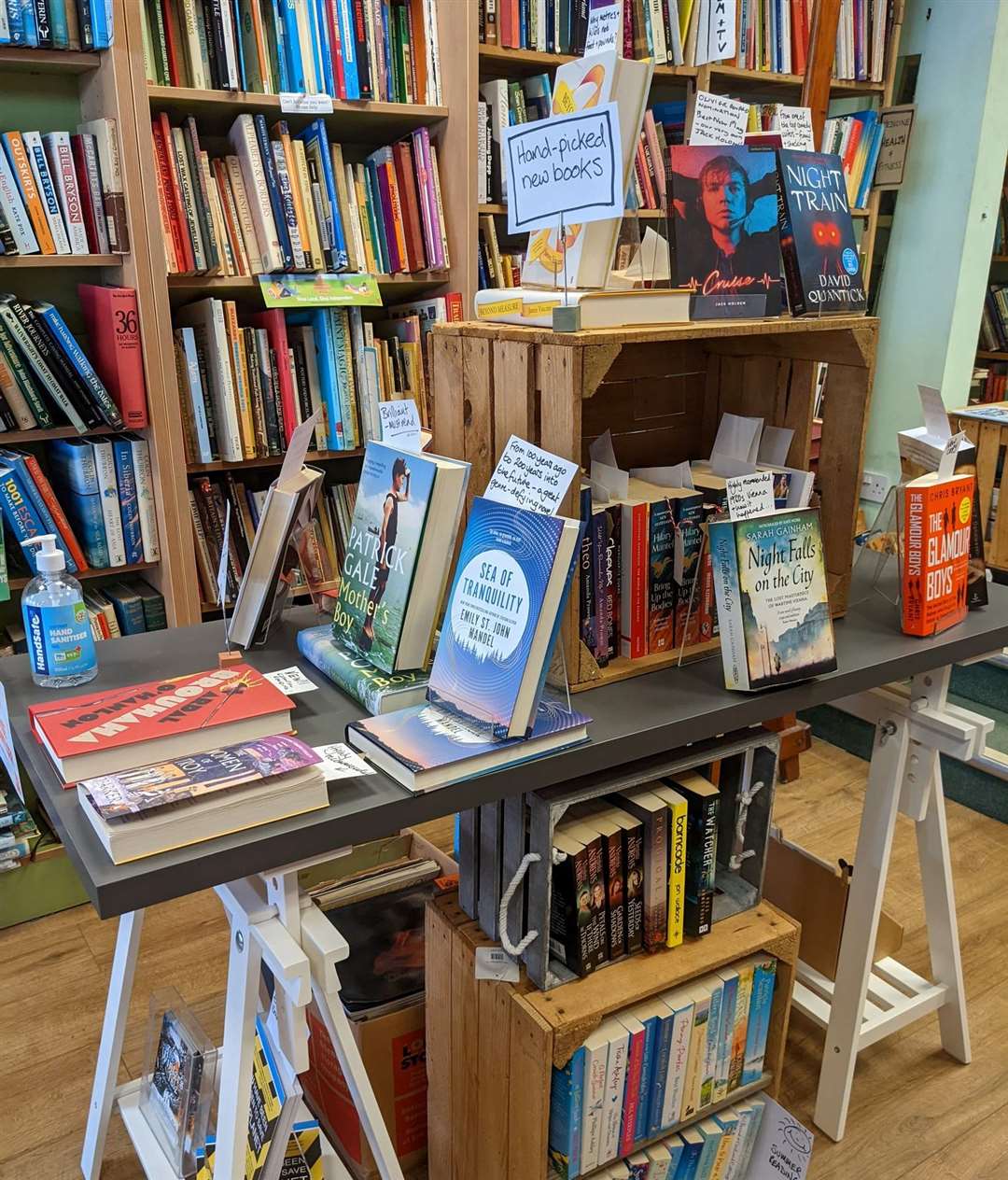 The store sells a variety of children’s novels, quality fiction and local history books