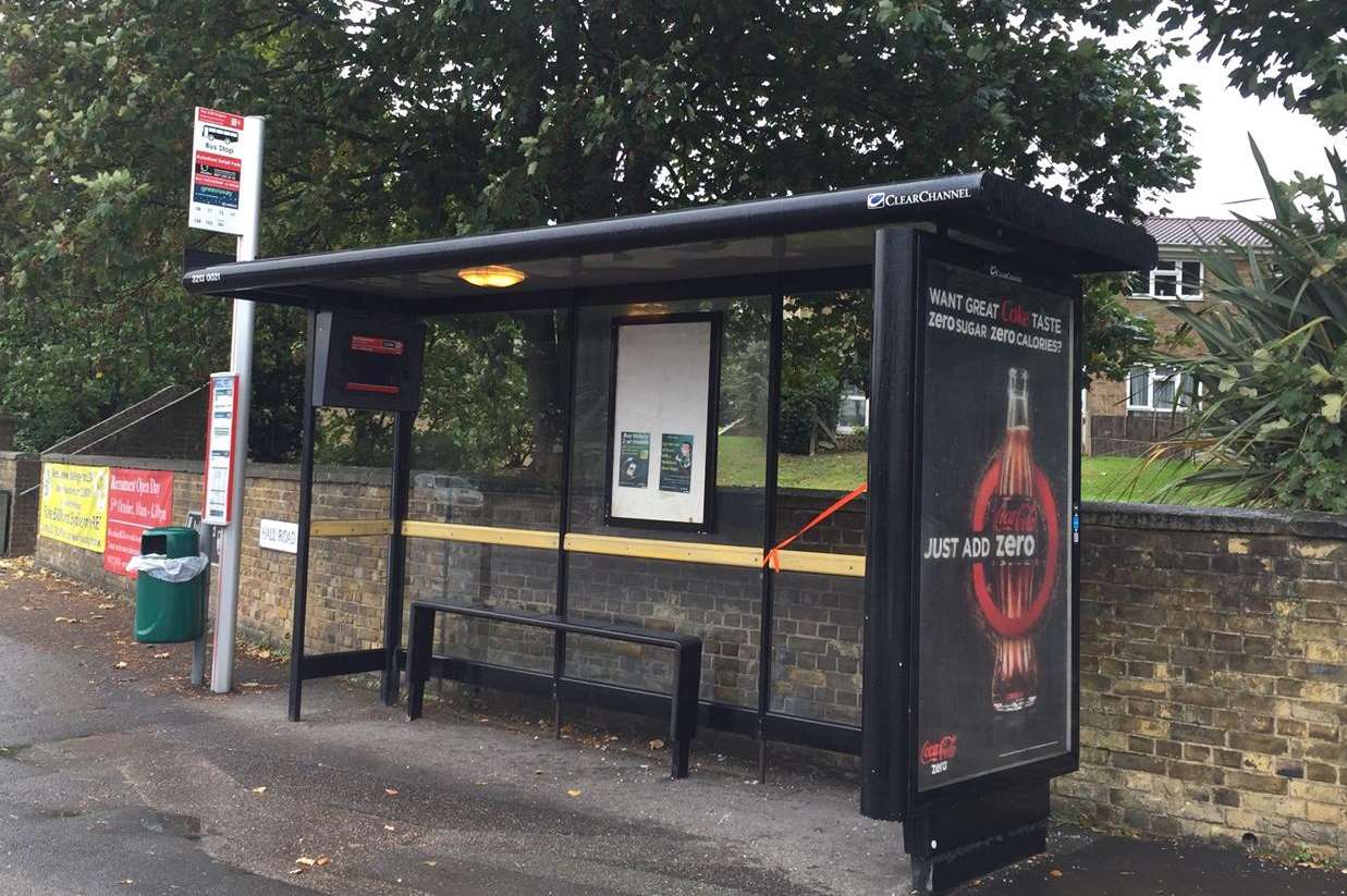 A shelter outside the Royal British Legion Village in Aylesford was damaged.