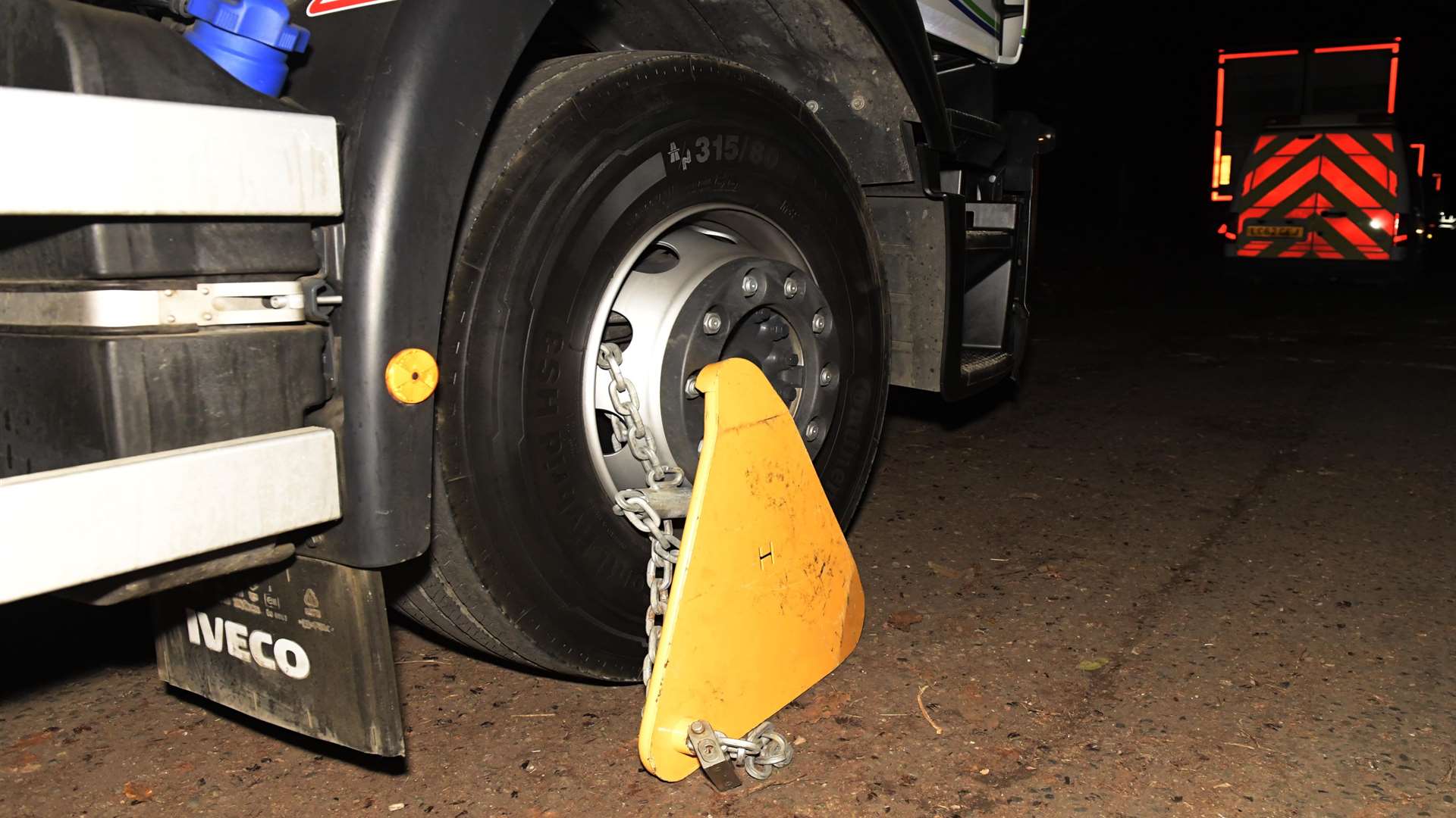 Ashford was the first place in England able to use clamps to stop lorries parking. Picture: Barry Goodwin