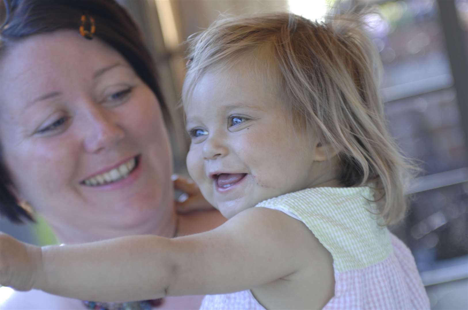 Lilly pictured as a 17-month-old toddler with mum Kirstey. Picture: Matthew Reading