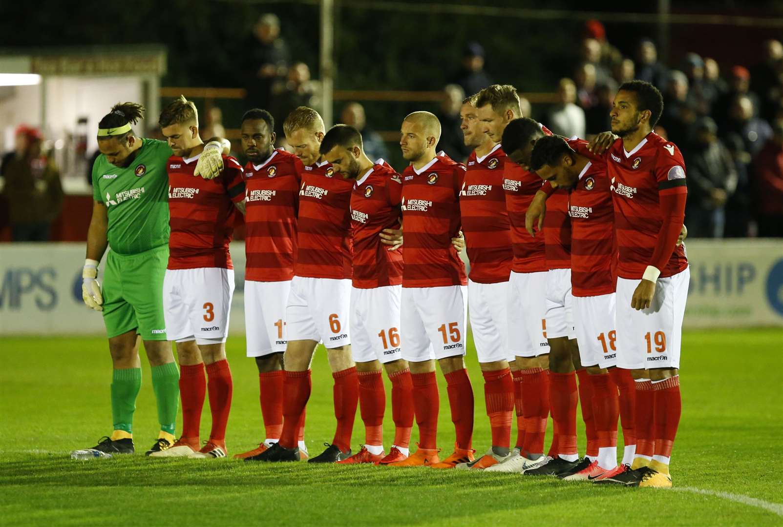 Ebou Adams (third from right) said Ebbsfleet's togetherness was crucial last season Picture: Andy Jones