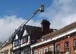 Firefighters tackle the blaze