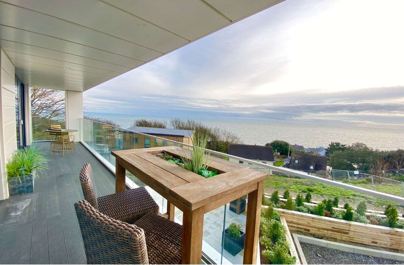 The apartments at Sandgate look out over the sea