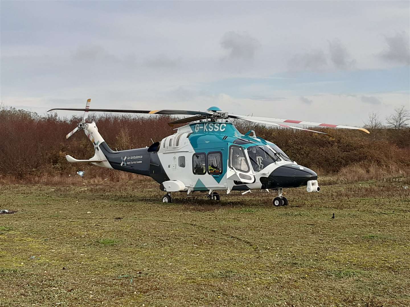 The air ambulance was seen landing nearby the Broomfield superstore